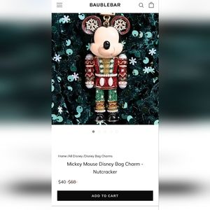 Disney Mickey mouse nutcracker bag charm